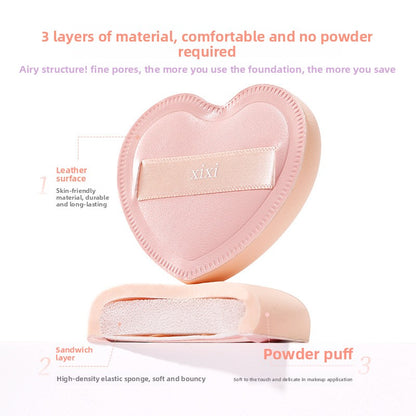 Heart-Shaped Dual-Use Makeup Sponge Puff