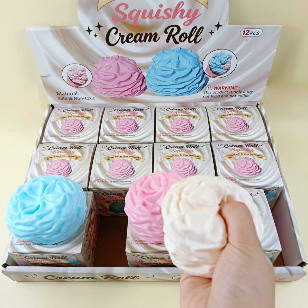 Silicone Cream Roll Squishy Toy