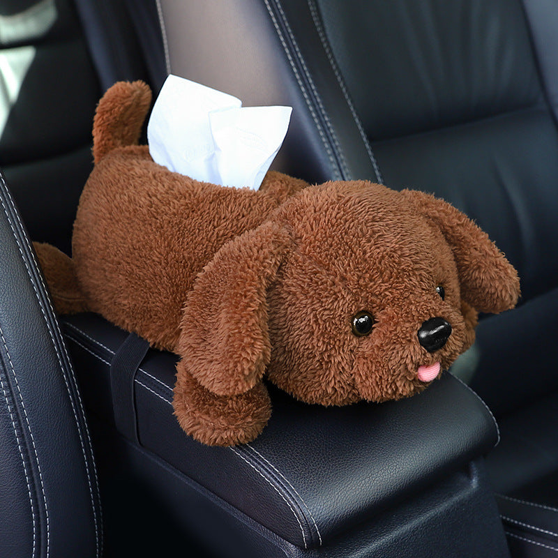 Cute Plush Car Tissue Box