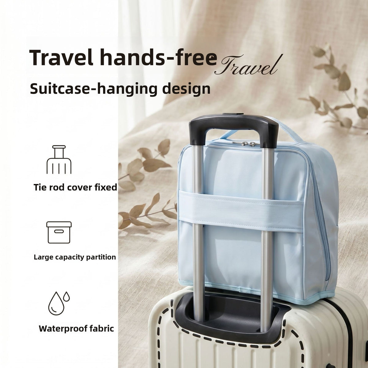 Vertical Makeup Toiletry Bag with Compartments