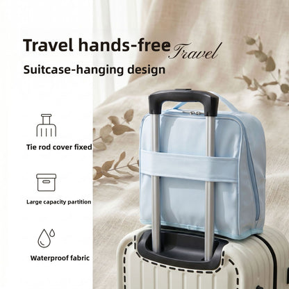 Vertical Makeup Toiletry Bag with Compartments