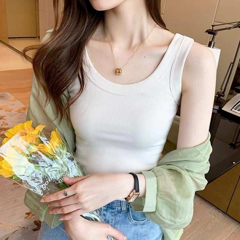 Sleeveless Slim-Fit Camisole Tops
