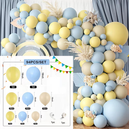 Cream Style Baby Shower Theme Balloon Garland Decoration Supplies Balloon Chain for Kids Birthday Party