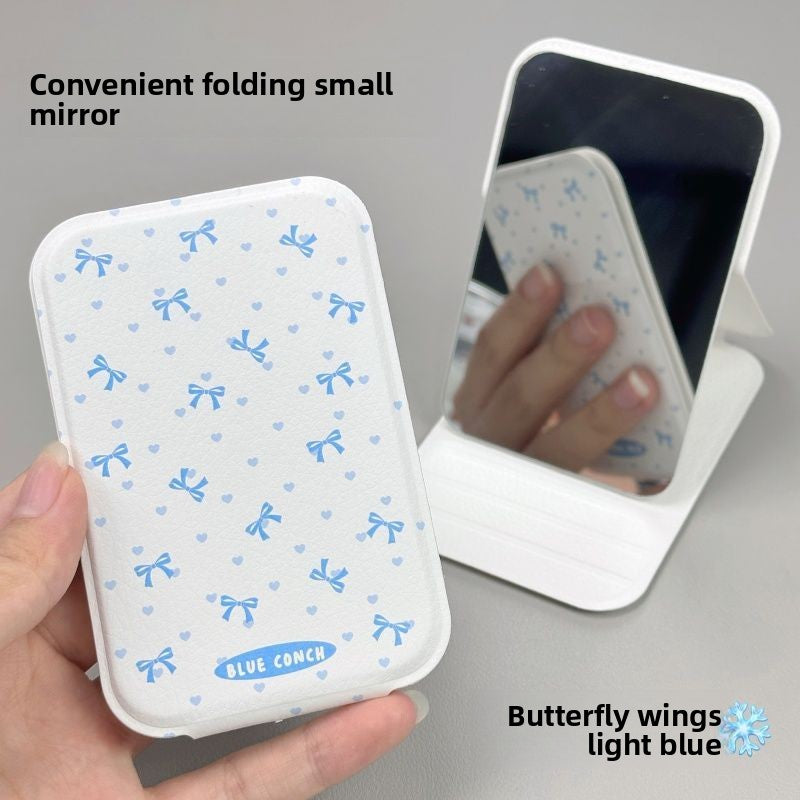 Portable Folding Makeup Mirror with Cute Designs