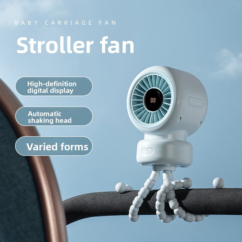 Octopus Baby Stroller Fan USB Desktop Fan Silent Circulating Small Electric Fan