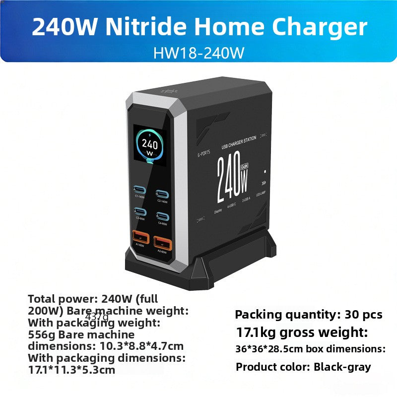 High-power desktop charging station