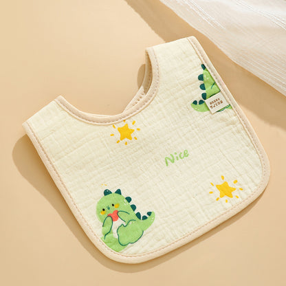 Baby Cotton Bibs with Cartoon Designs