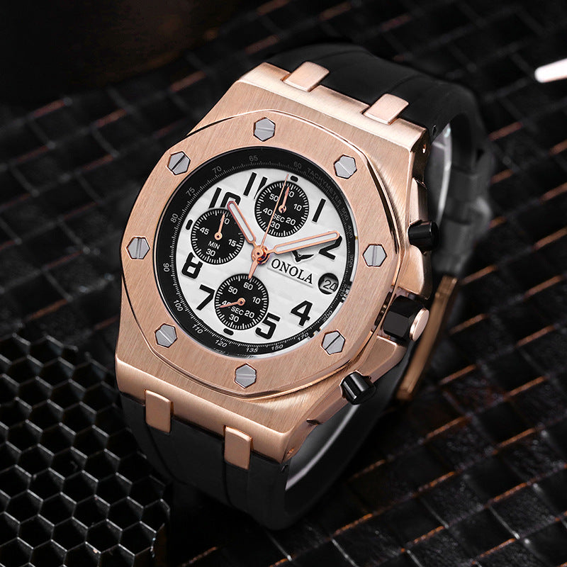 ONOLA Classic Stylish Men's Sports Watch with Silicone Band
