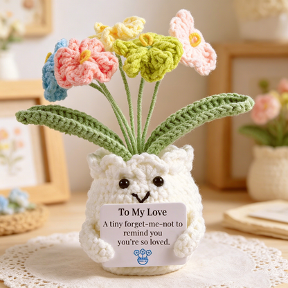 Handwoven Wool Knitted Potted Plants