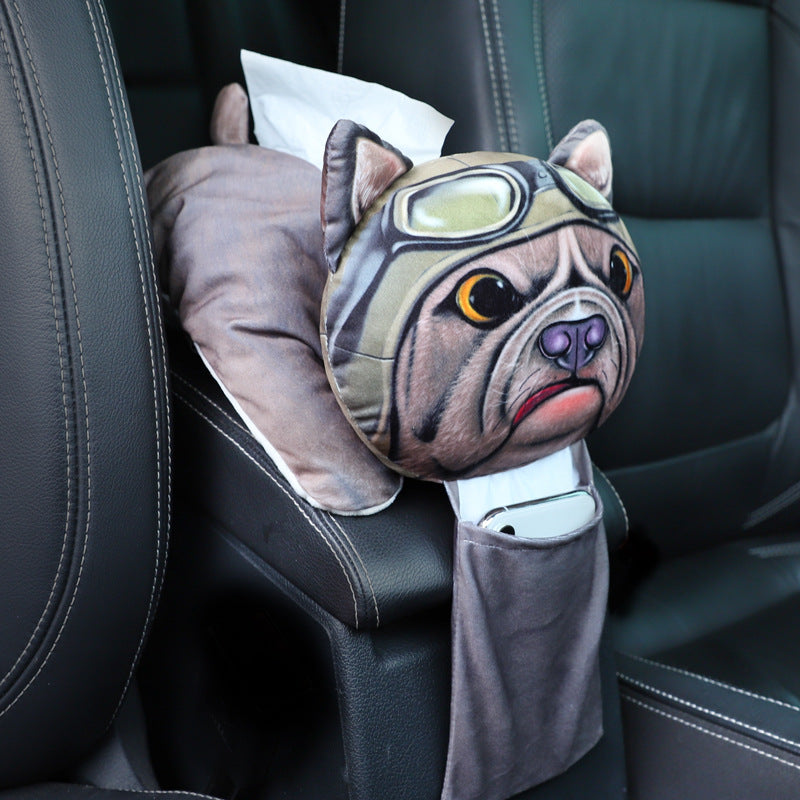 Cute Plush Car Tissue Box