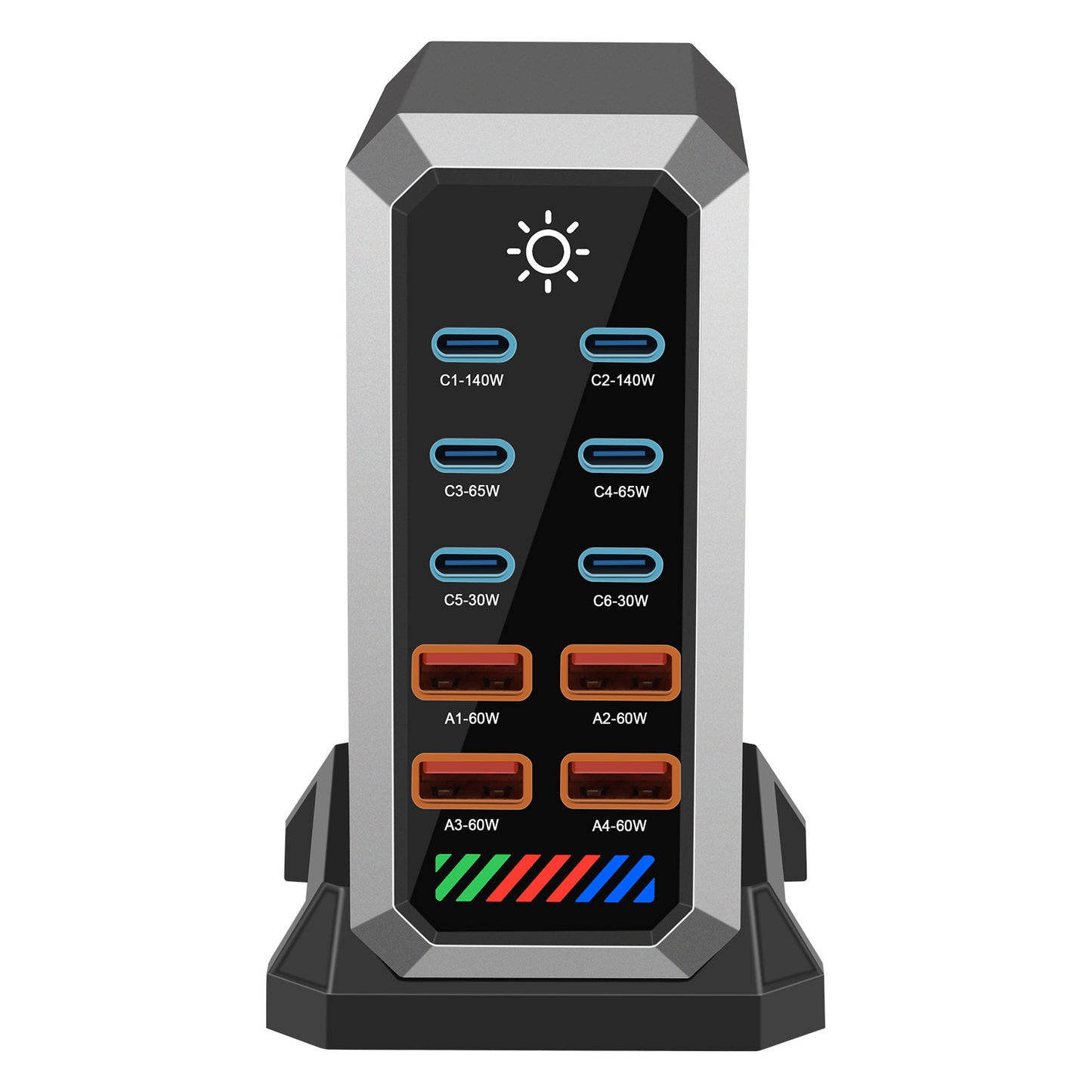 High-power desktop charging station