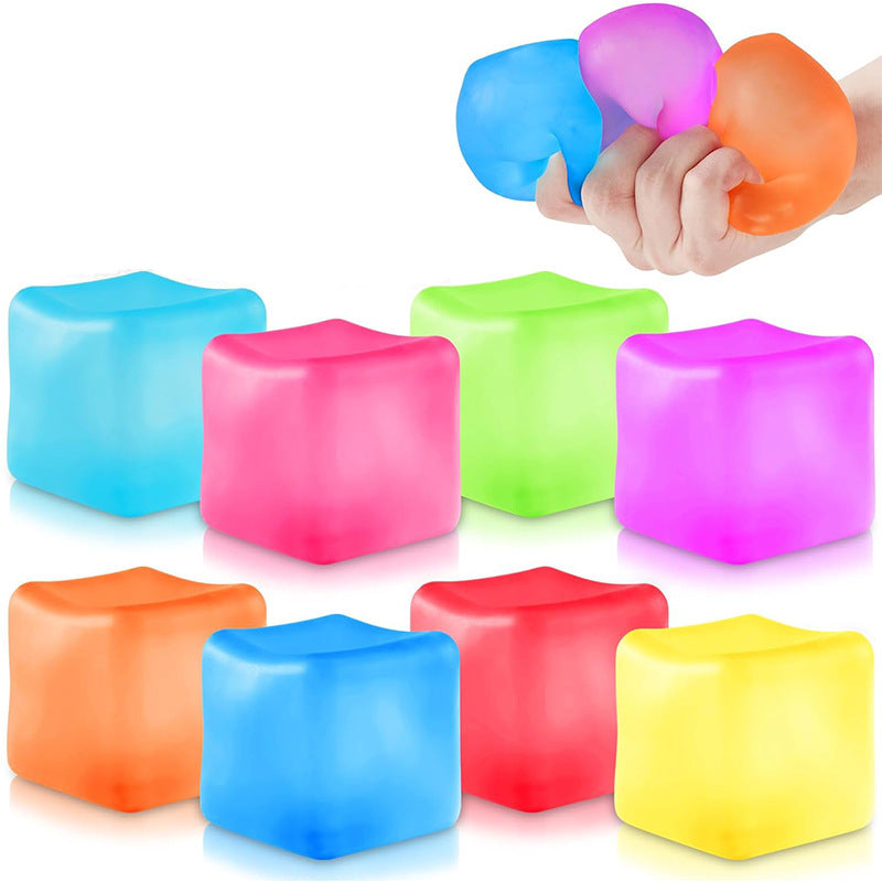 Ice cube maltose squishy stress-relief toy