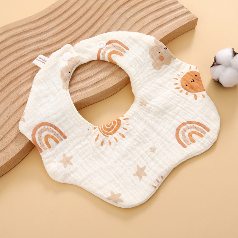 Baby Cotton Bibs with Cartoon Designs