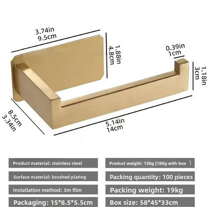 Stainless Steel Tissue Holder Bathroom Paper Roll Mount