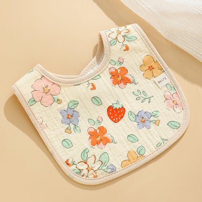 Baby Cotton Bibs with Cartoon Designs