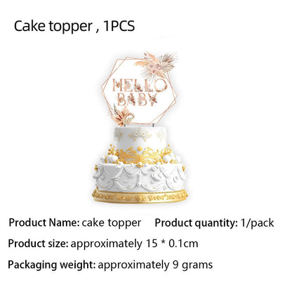 Bohemian Baby Shower Party Supplies Set