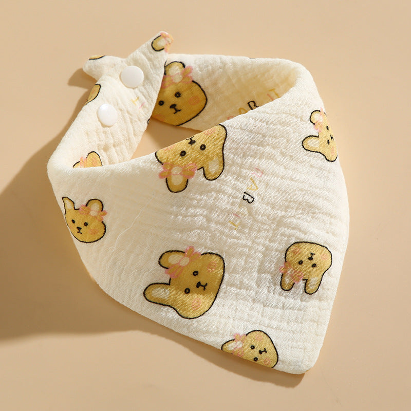 Baby Cotton Bibs with Cartoon Designs