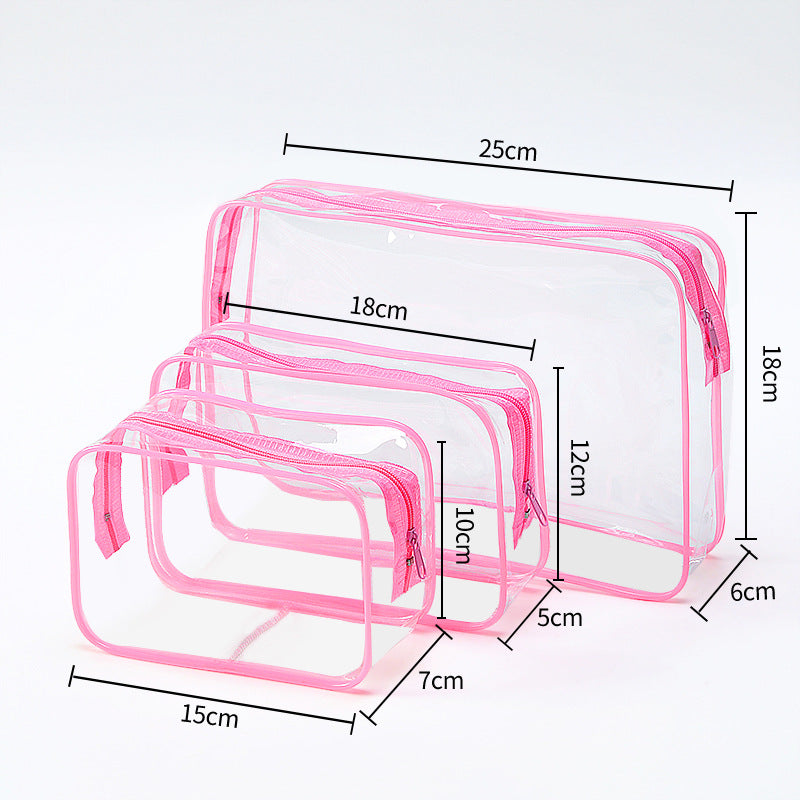 Transparent PVC Cosmetic Storage Bag Set