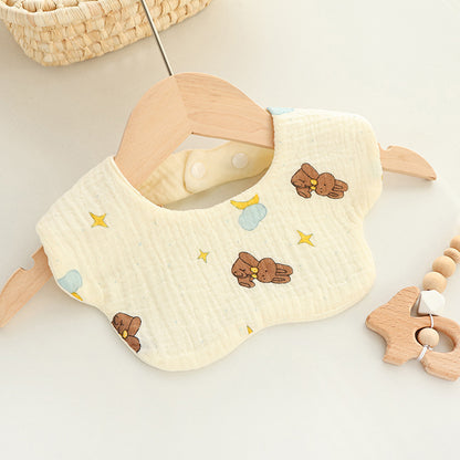 Baby Cotton Bibs with Cartoon Designs
