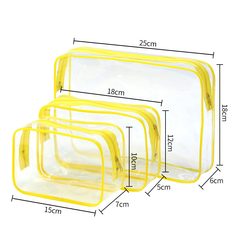 Transparent PVC Cosmetic Storage Bag Set