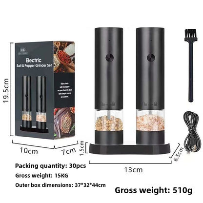 Electric Pepper Grinder Adjustable Coarseness Stainless Steel Blades