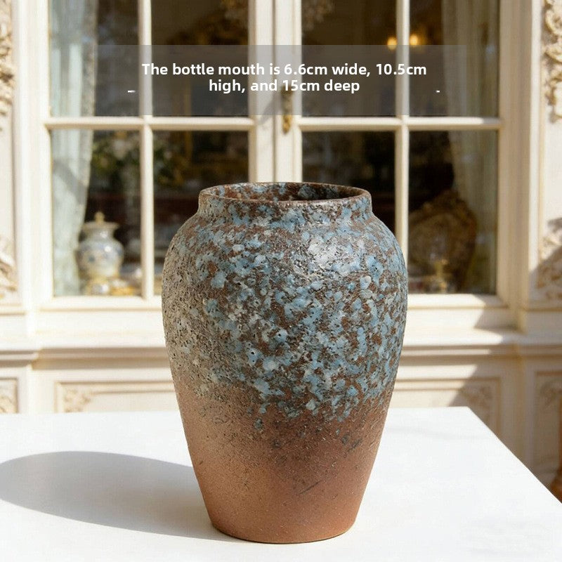 Handmade Glazed Ceramic Vase for Home Decoration