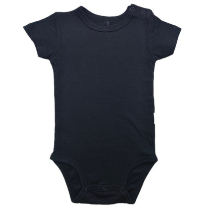 Baby Cotton Romper Short Sleeve Shoulder Opening Jumpsuit