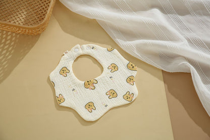 Baby Cotton Bibs with Cartoon Designs