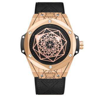 Men's Fashion Quartz Watch with Waterproof Silicone Band
