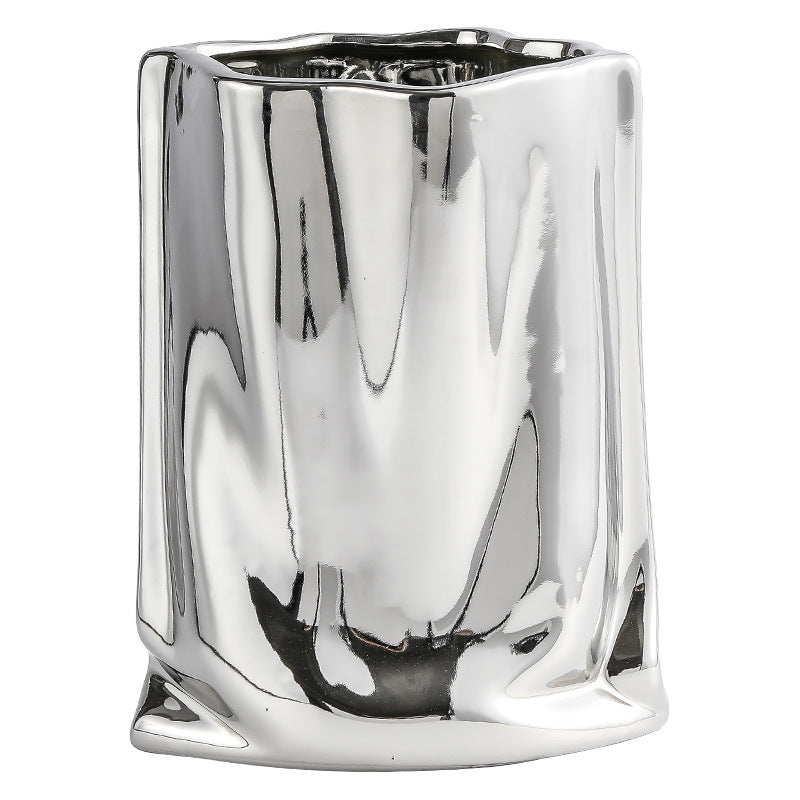 Modern Ceramic Electroplated Vase for Home Decor