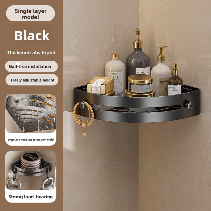 Upgraded Punch-free Bathroom Corner Storage Rack