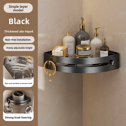 Upgraded Punch-free Bathroom Corner Storage Rack