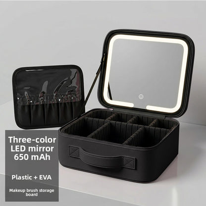 LED Lighted Makeup Bag with Mirror