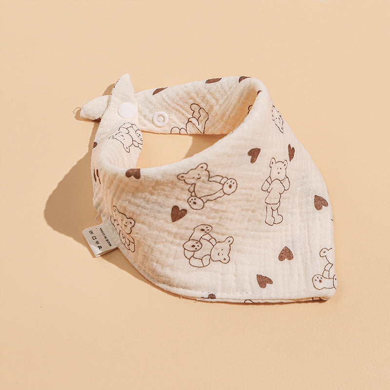 Baby Cotton Bibs with Cartoon Designs