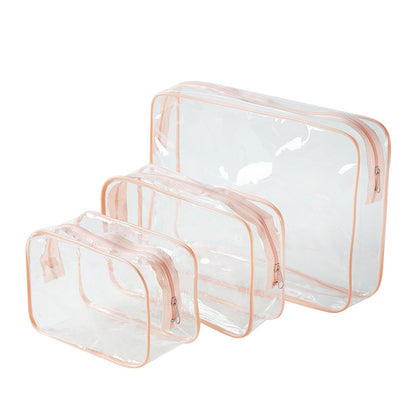 Transparent PVC Cosmetic Storage Bag Set