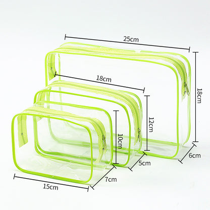 Transparent PVC Cosmetic Storage Bag Set