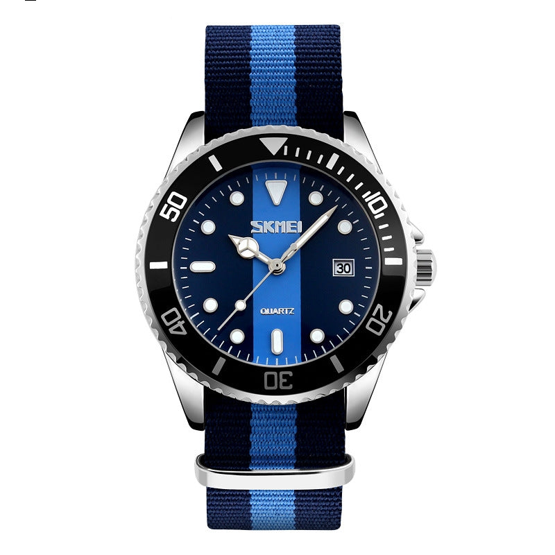 Men's Waterproof Quartz Watch with Stylish Fabric Band