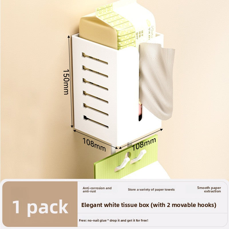 Three-Layer Wall-Mounted Bathroom Tissue Holder