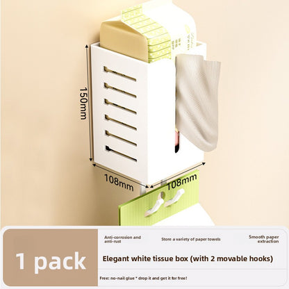 Three-Layer Wall-Mounted Bathroom Tissue Holder
