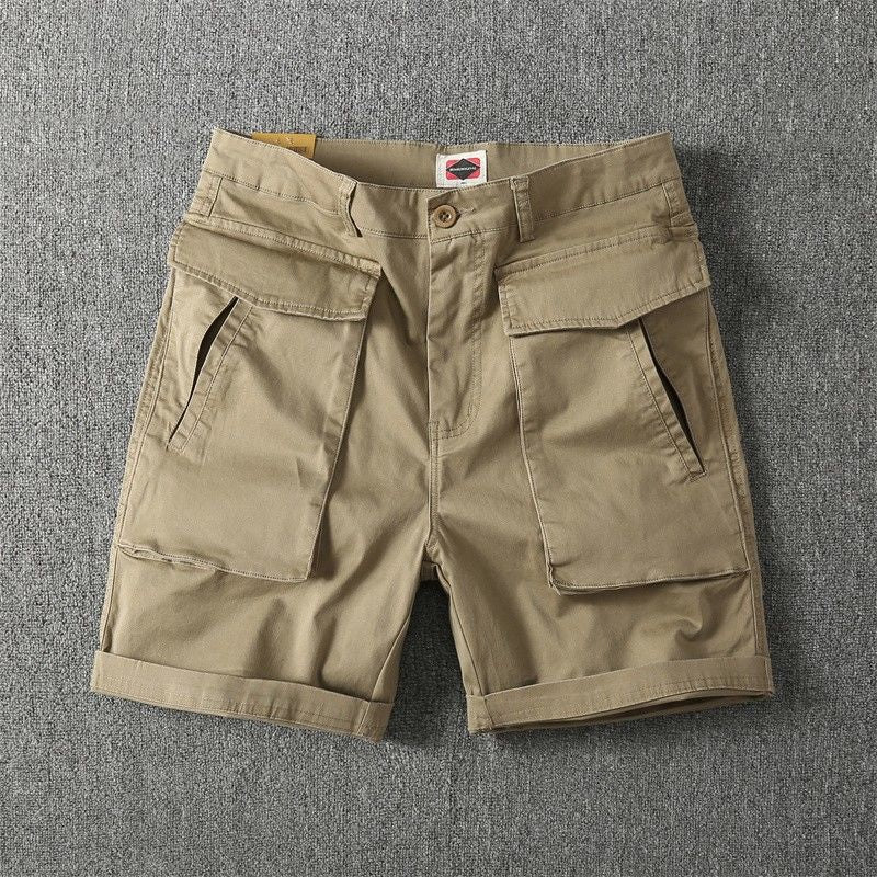Summer American Style Multi-Pocket Stretch Workwear Shorts Men's Trendy Brand Ins Yu Wenle Loose Casual 5-Pants Middle Pants