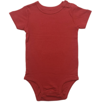 Baby Cotton Romper Short Sleeve Shoulder Opening Jumpsuit