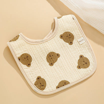 Baby Cotton Bibs with Cartoon Designs