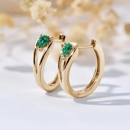 Zircon Water Drop Ear Clips