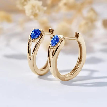 Zircon Water Drop Ear Clips