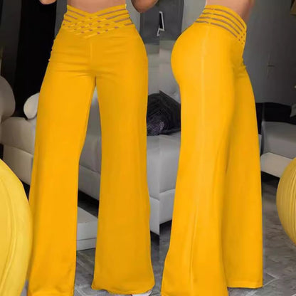 Women's High-Waisted Wide-Leg Casual Pants