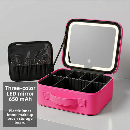 LED Lighted Makeup Bag with Mirror