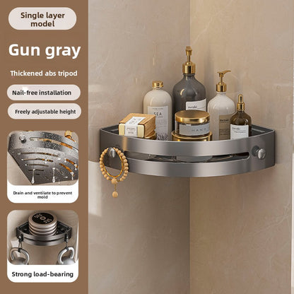 Upgraded Punch-free Bathroom Corner Storage Rack