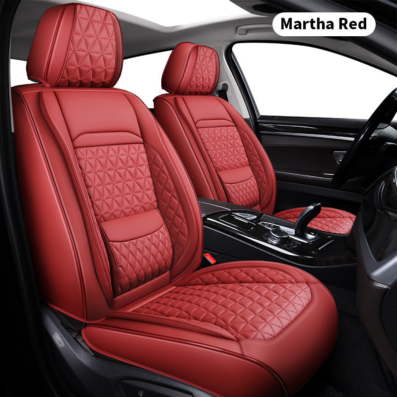 Leather Car Seat Cover with Lumbar Support