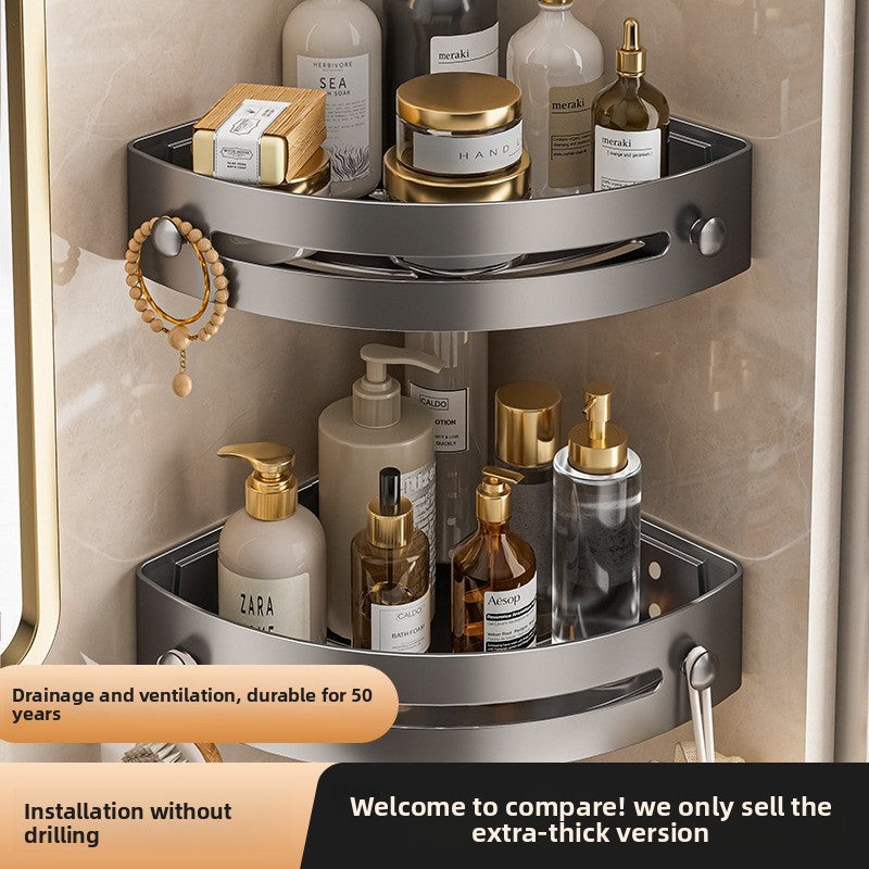 Upgraded Punch-free Bathroom Corner Storage Rack