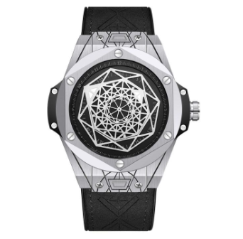 Men's Fashion Quartz Watch with Waterproof Silicone Band